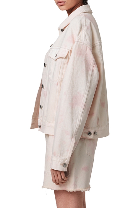 ELMA DYE DENIM JACKE CHALK WHITE/PINK 5