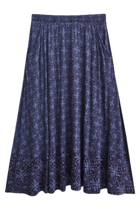 JOSIE ECO VERO JERSEY SKIRT BLUE PRINT 1