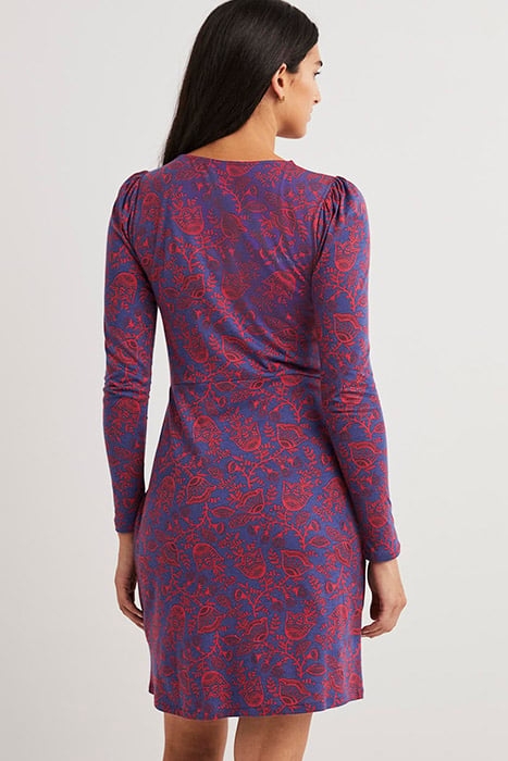 RUCHED JERSEY MINI DRESS BLU 2