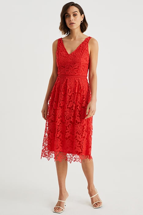 DRESS MID LENGTH RED 1
