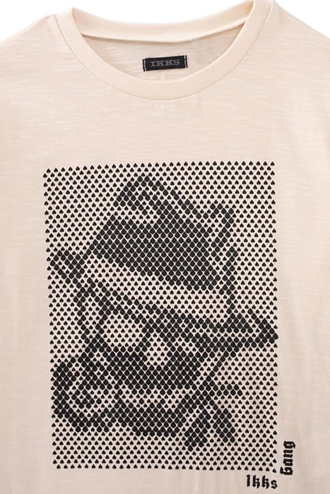 BOYS’ ECRU RUBBER GANGSTER OPTIC ORGANIC COTTON T-SHIRT 3