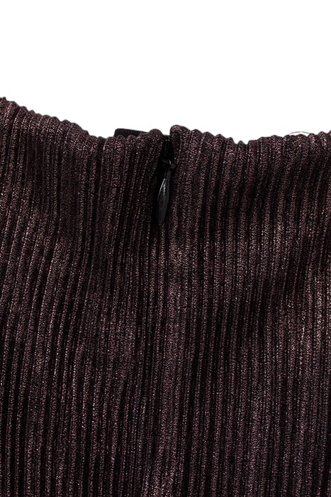 GIRLS’ PINK LAMÉ PLEATED DRESS WITH ASYMMETRIC RUFFLE 6