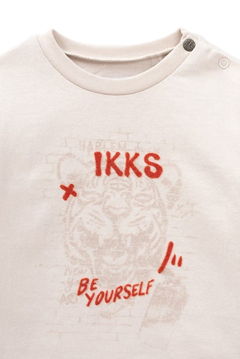 BABY BOYS’ BEIGE FLOCKED LETTER & TIGER T-SHIRT 3