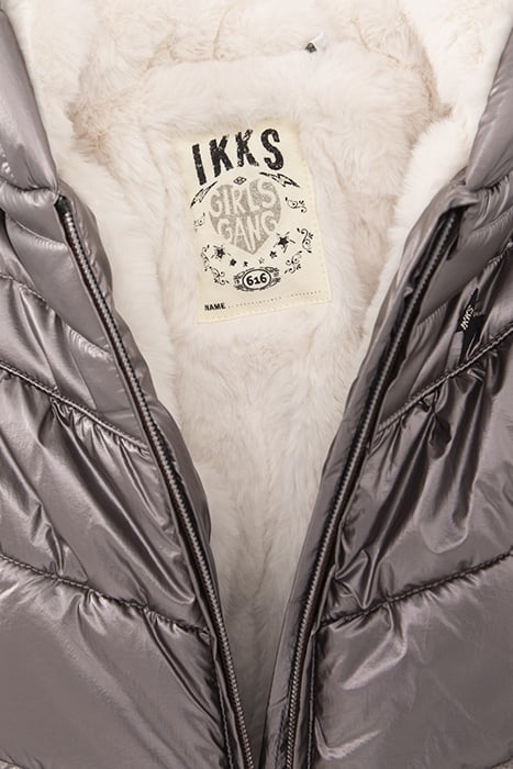 BABY GIRLS’ METALLIC VIOLET HOODED PADDED JACKET 5