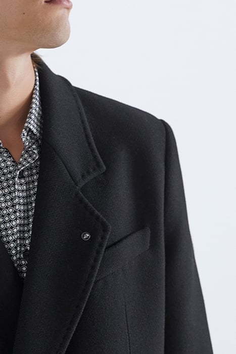 BLACK PURE EDITION DOUBLE-BREASTED COAT BLACK 7