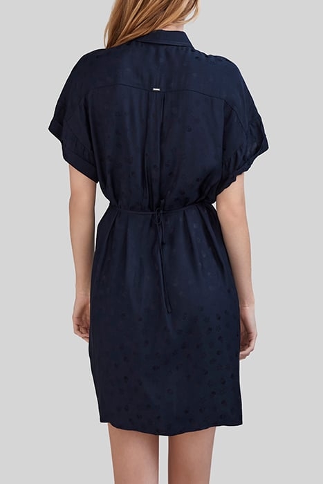 NAVY SKULL JACQUARD SHIRT DRESS 2