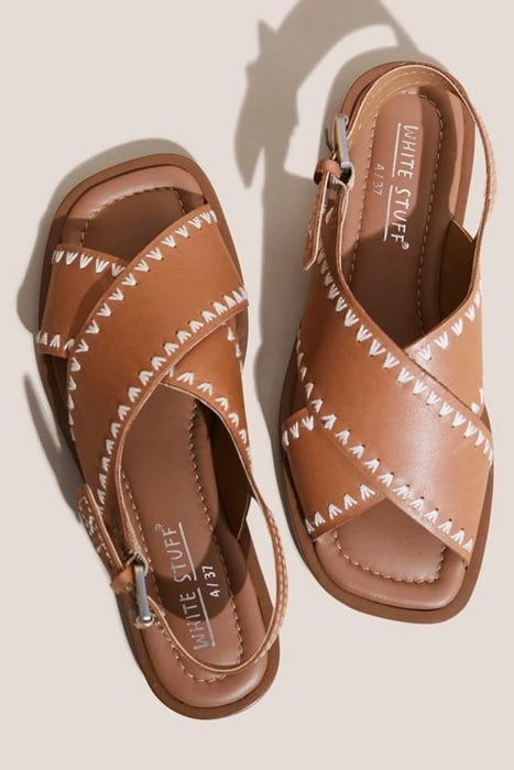 CRAFT LEATHER SANDAL MID TAN 3