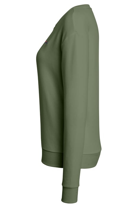 BANTIN SLIGHTLY CROPPED CREW SWEAT OIL GREEN 3