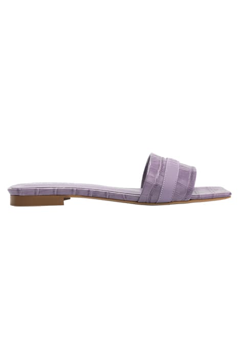 CROCO FLAT SLIDE LILAC by NIKKIE