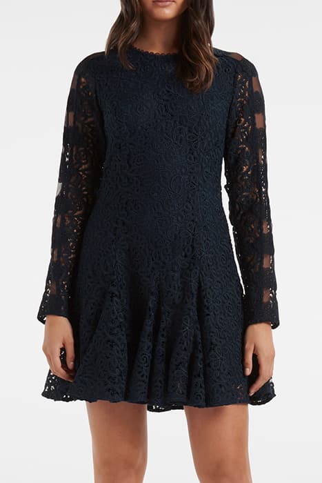 JOSIE GEO LACE MINI DRESS NAVY by Forever New