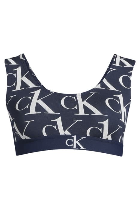 UNLINED BRALETTE, V3C CK1 PRINT_BLUE SHADOW by Calvin Klein