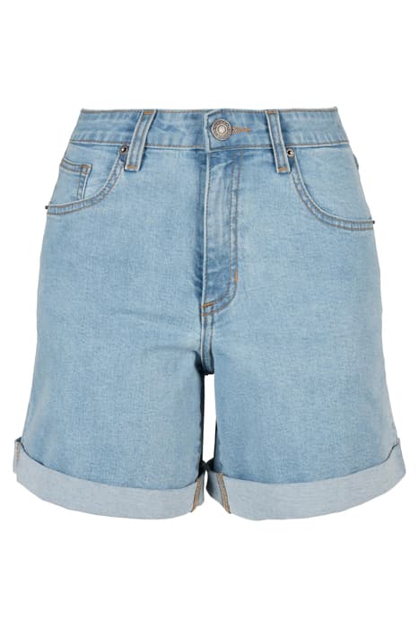 LADIES ORGANIC STRETCH DENIM 5 POCKET SHORTS CLEARBLUE BLEAC by Urban Classics