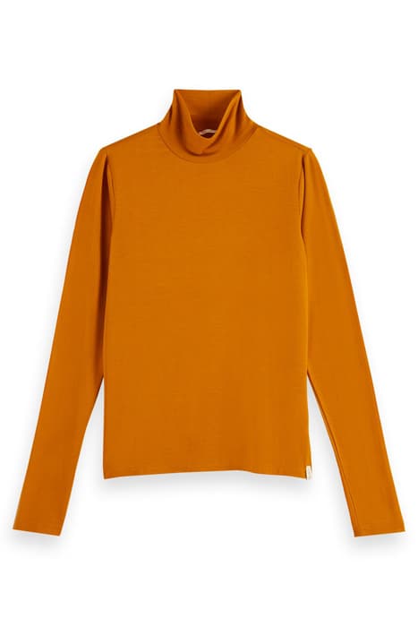 TURTLE-NECK LONG SLEEVED TOP CINNAMON SPICE by Scotch & Soda