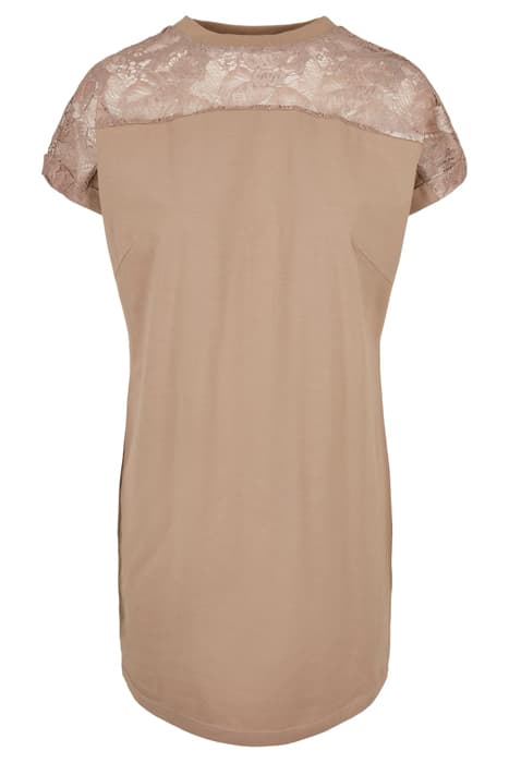 LADIES LACE TEE DRESS SOFTTAUPE by Urban Classics