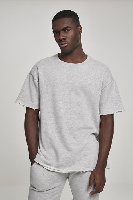 HERRINGBONE TERRY TEE LIGHTGREY by Urban Classics