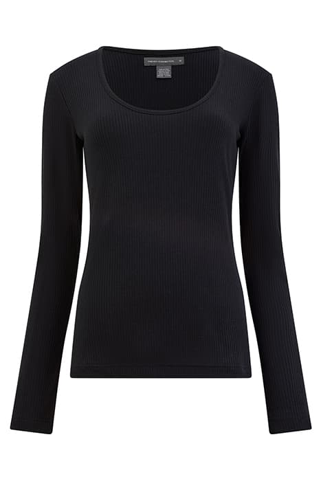 SCOOP RIB L/S BLACK by French Connection