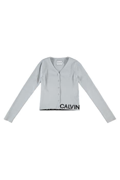 CROPPED RIB CARDIGAN ARCTIC ICE by Calvin Klein