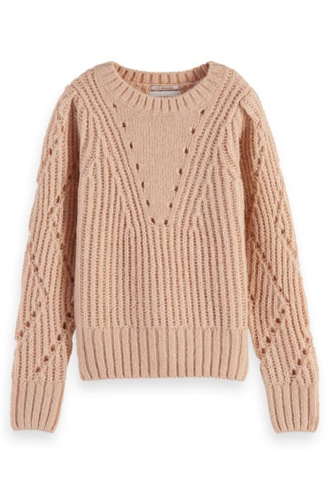 VOLUMINOUS-SLEEVED PULLOVER SAND MELANGE by Scotch & Soda