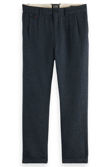 TWILT - WOOL BLEND PLEATED WORKED-OUT CHINO STEEL MELANGE by Scotch & Soda