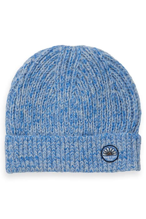 RIB KNIT BEANIE ICE BLUE MELANGE by Scotch & Soda