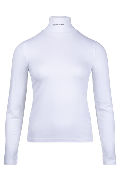 EO/ LS ROLL NECK BRIGHT WHITE by Calvin Klein