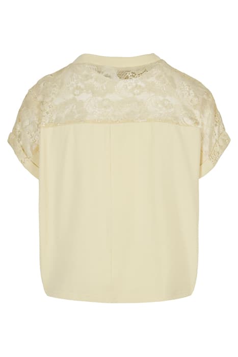 LADIES SHORT OVERSIZED LACE TEE SOFTYELLOW by Urban Classics