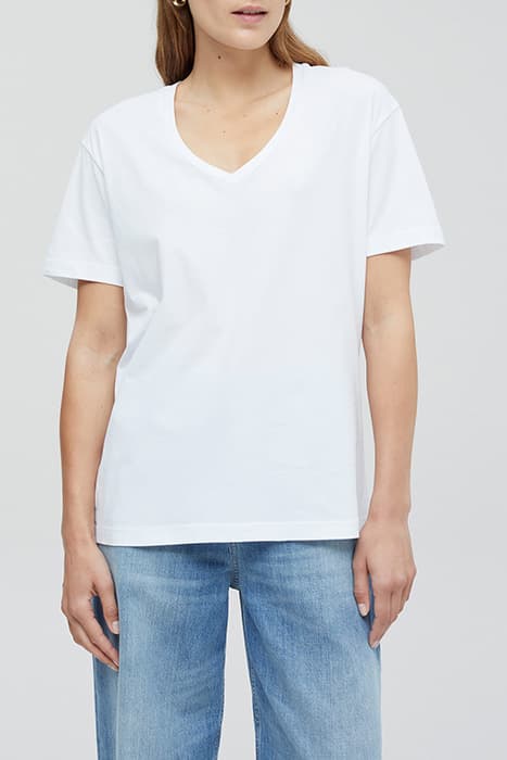 CLOSED WOMEN V NECK T SHIRT T-SHIRTS WHITE WHITE by Closed