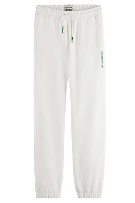 UNISEX SWEATPANT IN ORGANIC COTTON DENIM WHITE by Scotch & Soda