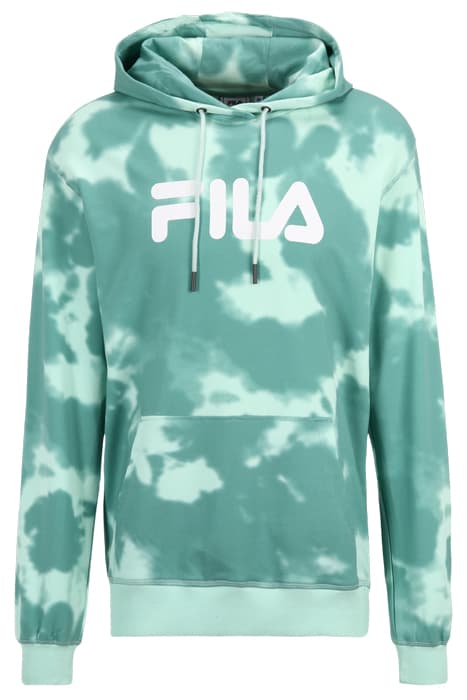 BERMEL AOP SWEAT HOODIE BERYL GREEN FLORAL BATIC AOP by FILA