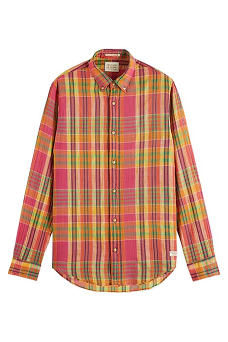 LIGHT WEIGHT VOILE SEERSUCKER SHIRT IN CHECKS MULTI CHECK by Scotch & Soda