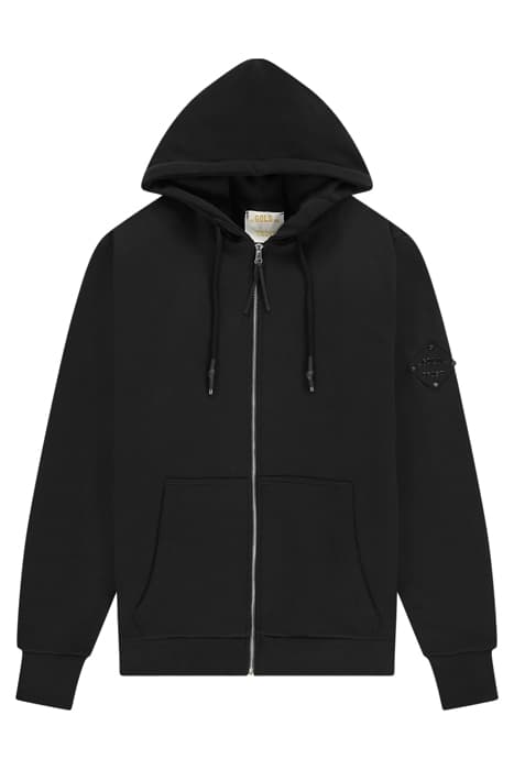 THE ARMY HOODED ZIP JET BLACK by In Gold We Trust