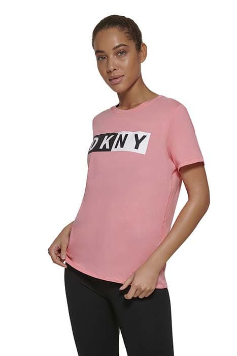 CRWNCK TOP S/SLEVE WATERMEL by DKNY