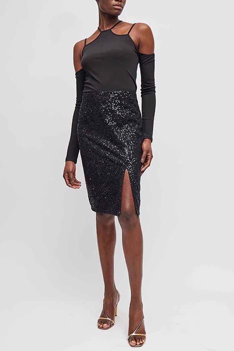 ALINDAVA SEQUIN SKIRT BLACK by French Connection