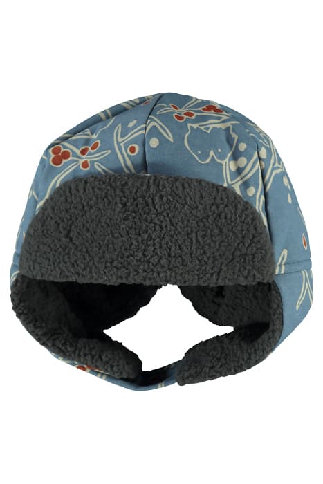 BIGGLES K HAT P GR BIRD PRINT CLAY BLUE by Didriksons