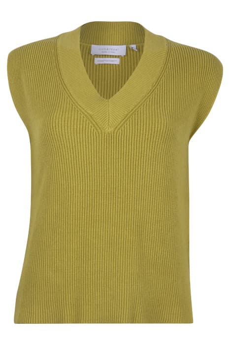 ECOVERO VEST AVOCADO GREEN by Rich & Royal