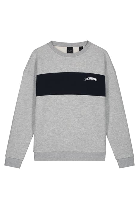 COLORBLOCK SWEATSHIRT MID GREY MELANGE by NIK & NIK