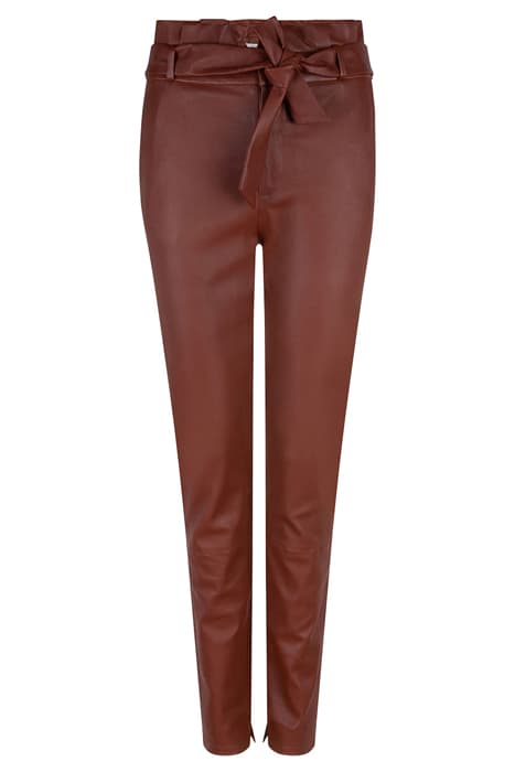 CARREY STRETCH LEATHER PANTS TERRACOTTA BROWN by Dante6