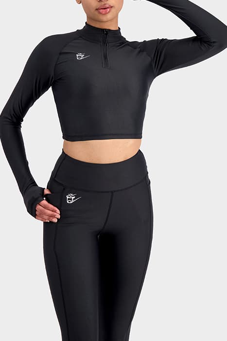 CONVERT ZIPPED LONGSLEEVE BLACK by Black Bananas