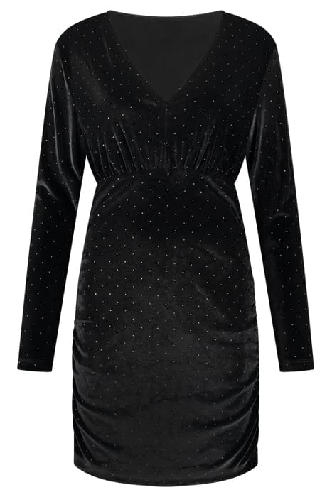 VELVET FOIL DRESS BLACK/GOLD by NIKKIE