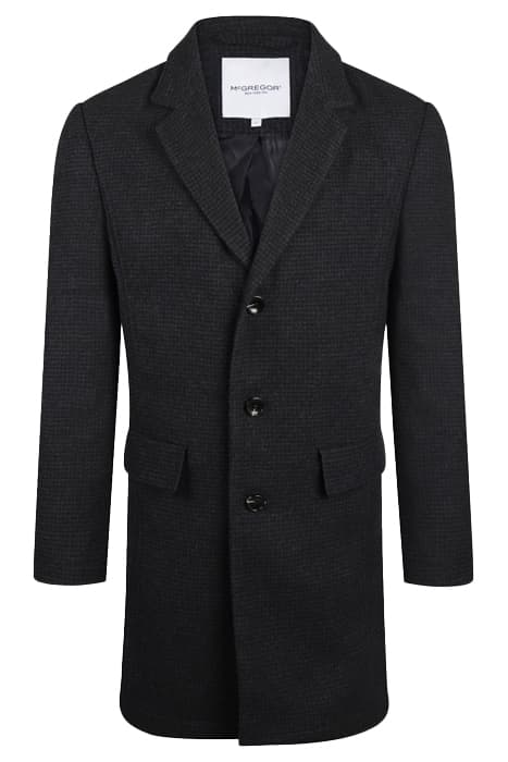 CHECK WOOL COAT NAVY by McGregor