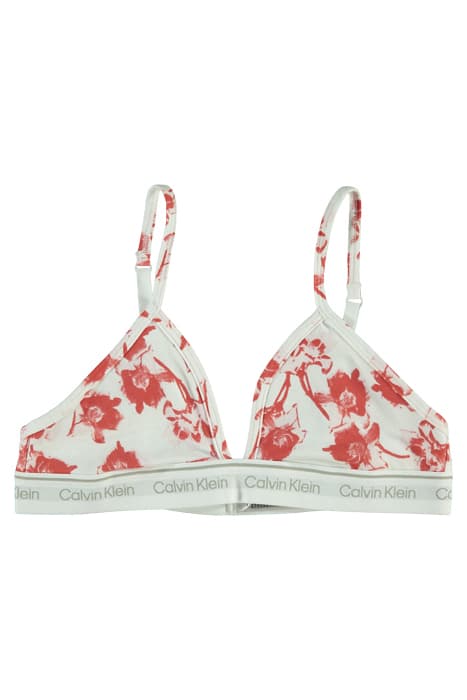 UNLINED TRIANGLE LILIUM PRINT_STRAWBERRY FIELDS by Calvin Klein