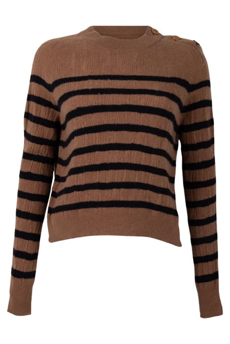 LILI C STRIPES DESTROY CARAMEL by ZADIG&VOLTAIRE