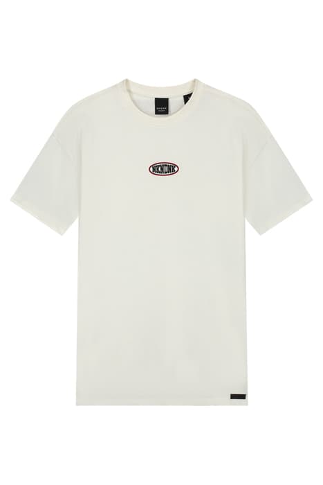 ROUND BADGE T-SHIRT OFF WHITE by NIK & NIK