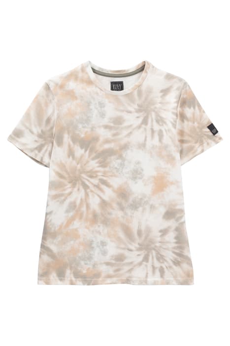 WHITE TIE-DYE MOTIF ORGANIC T-SHIRT by IKKS