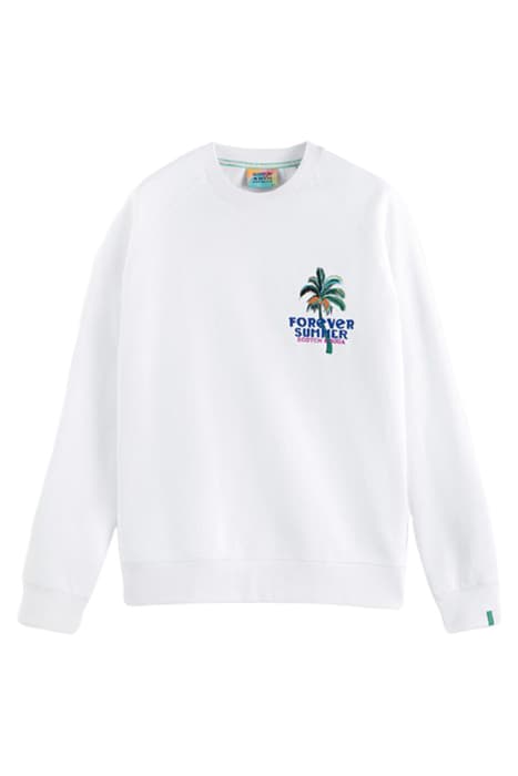 ENDLESS SUMMER ARTWORK CREWNECK SWEAT WHITE by Scotch & Soda