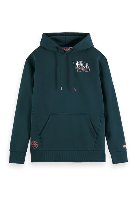 ARTWORK FELPA HOODIE SPACE GREEN by Scotch & Soda