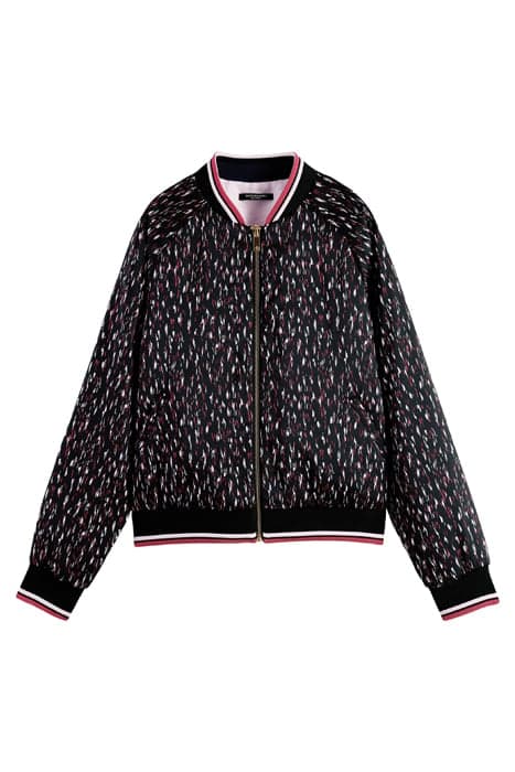 PRINTED REVERSIBLE BOMBER JACKET WITH PADDING IKAT RAIN by Scotch & Soda