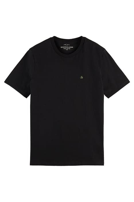 ESSENTIALS - CREWNECK JERSEY T-SHIRT IN ORGANIC COTTON BLACK by Scotch & Soda