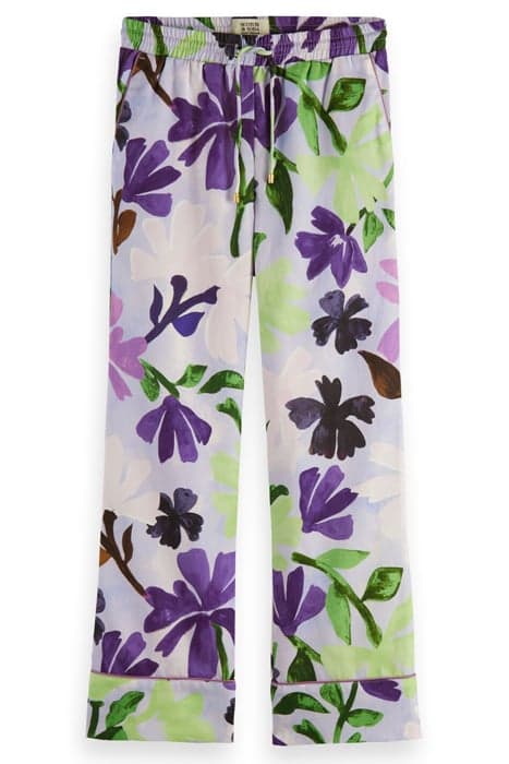 ALL-OVER PRINTED DRAPEY WIDE-LEG PANTS PAINTERS FLOWER by Scotch & Soda