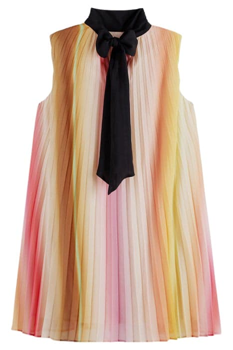 BOW PLEATED RECYCLED POLYESTER MINI DRESS RAINBOW OMBRE by Scotch & Soda